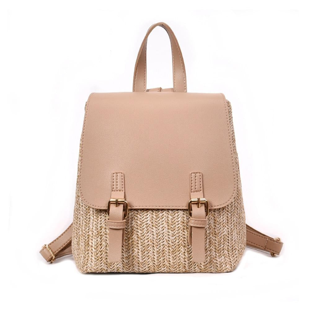 Straw Woven Backpack