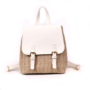 Straw Woven Backpack